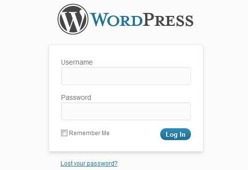 Wordpress Admin Login Screen